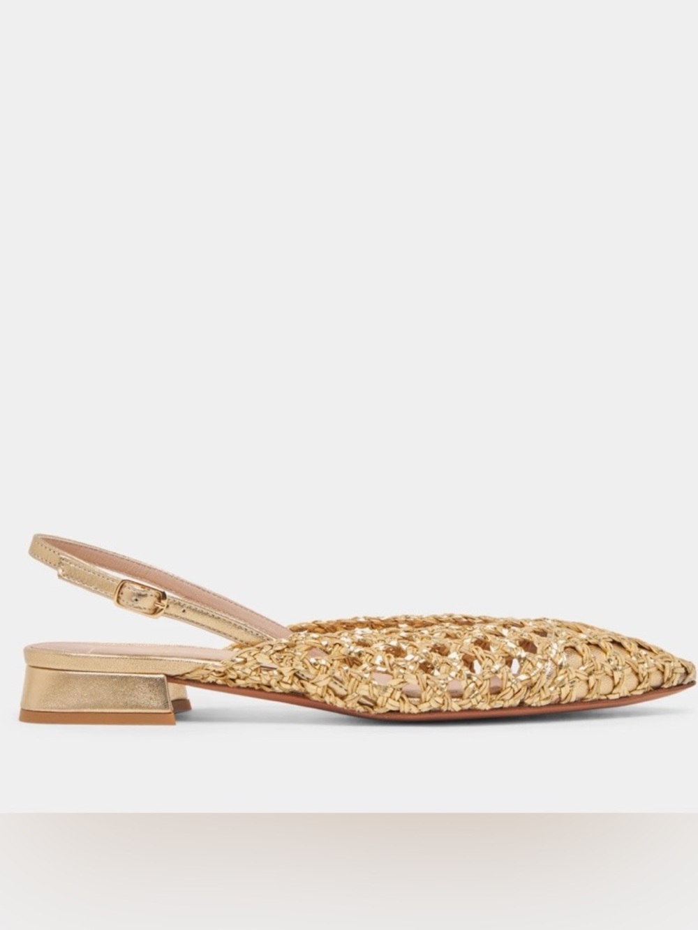 Dolce Vita Gold Braided Slingback Flats